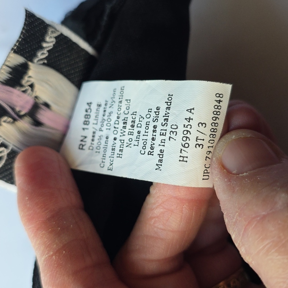 Rare Editions Black/ White‎ Formal Girl's Dress Sequins Holidays Sz 3T GUC READ - Picture 10 of 13